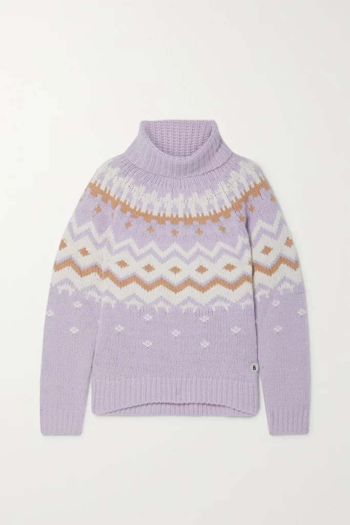 Bogner Sport Knitwear Fair Isle Cashmere Turtleneck Sweater