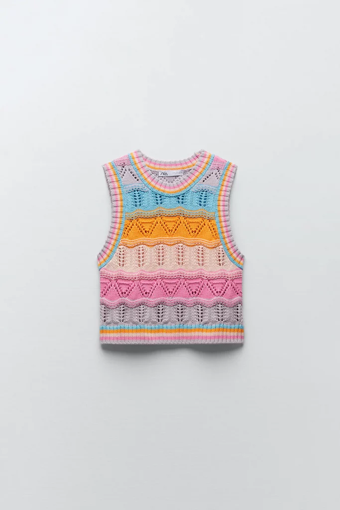 Zara Crochet Knit Top 
