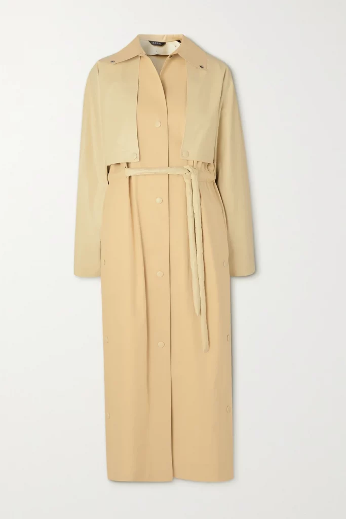 Kassl Editions Belted Coated Cotton Blend Trench