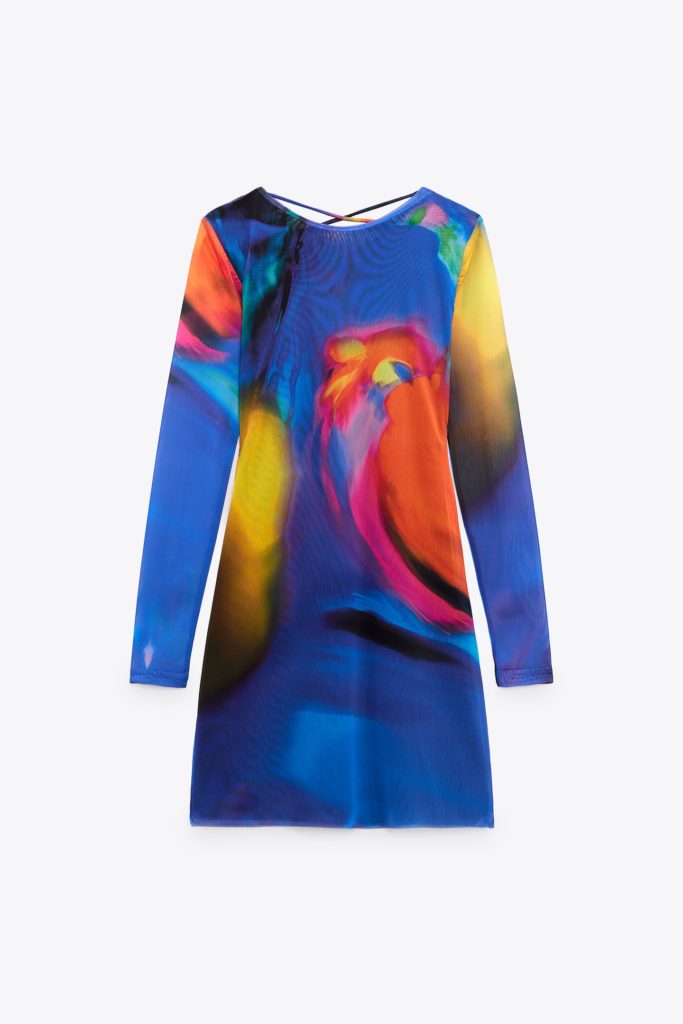 Zara Printed Tulle Dress 1