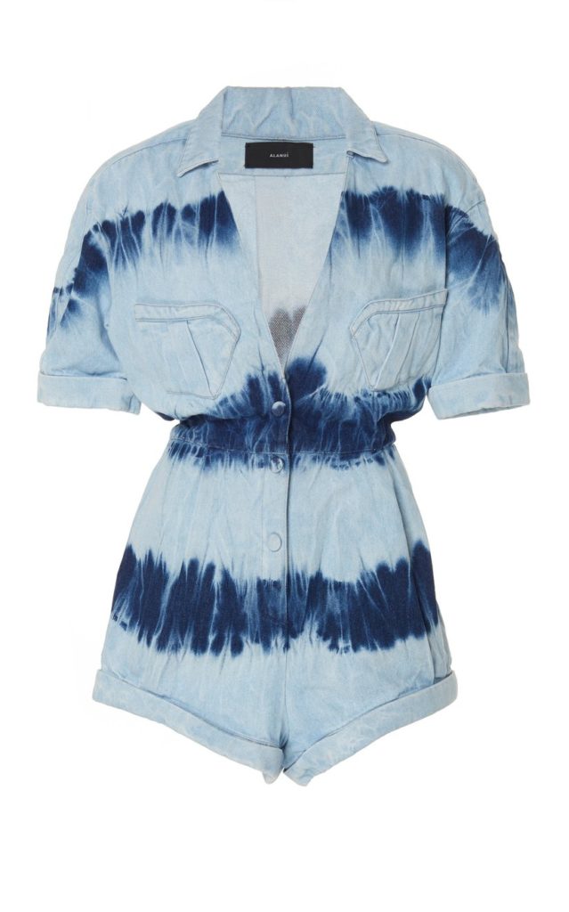 large alanui multi tie dye denim jumpsuit