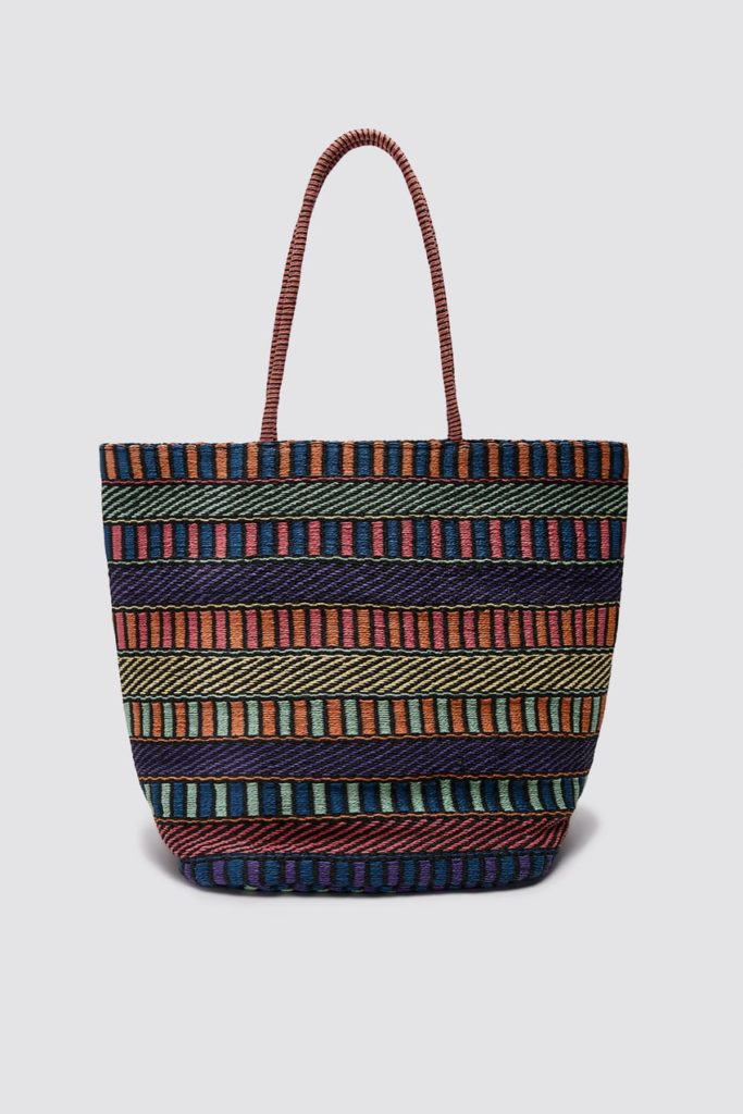 Zara multi color basket bag