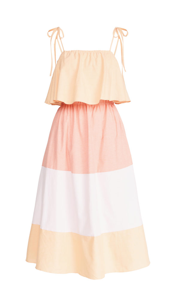 english factory colorblock maxi dress