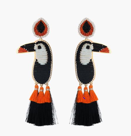 mercedes salazar toucan earrings