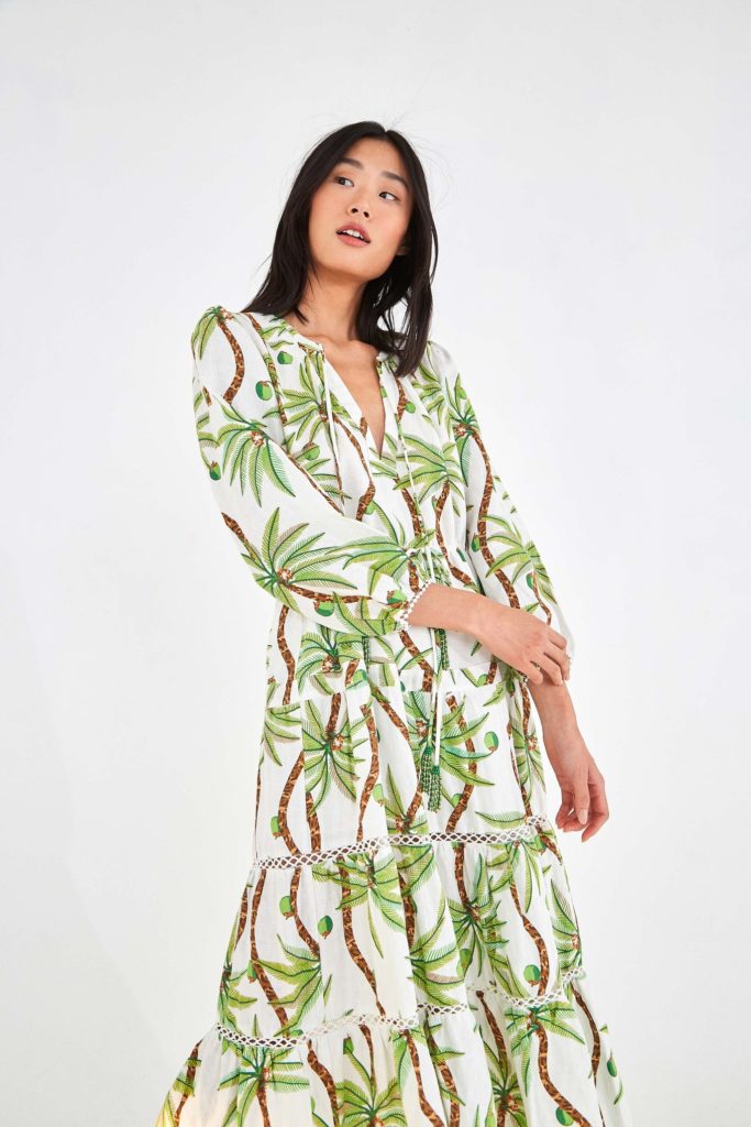 swingling palm linen dress