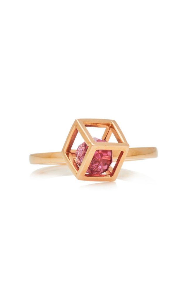 large yael sonia pink perpetual motion solo rotated 6mm ring