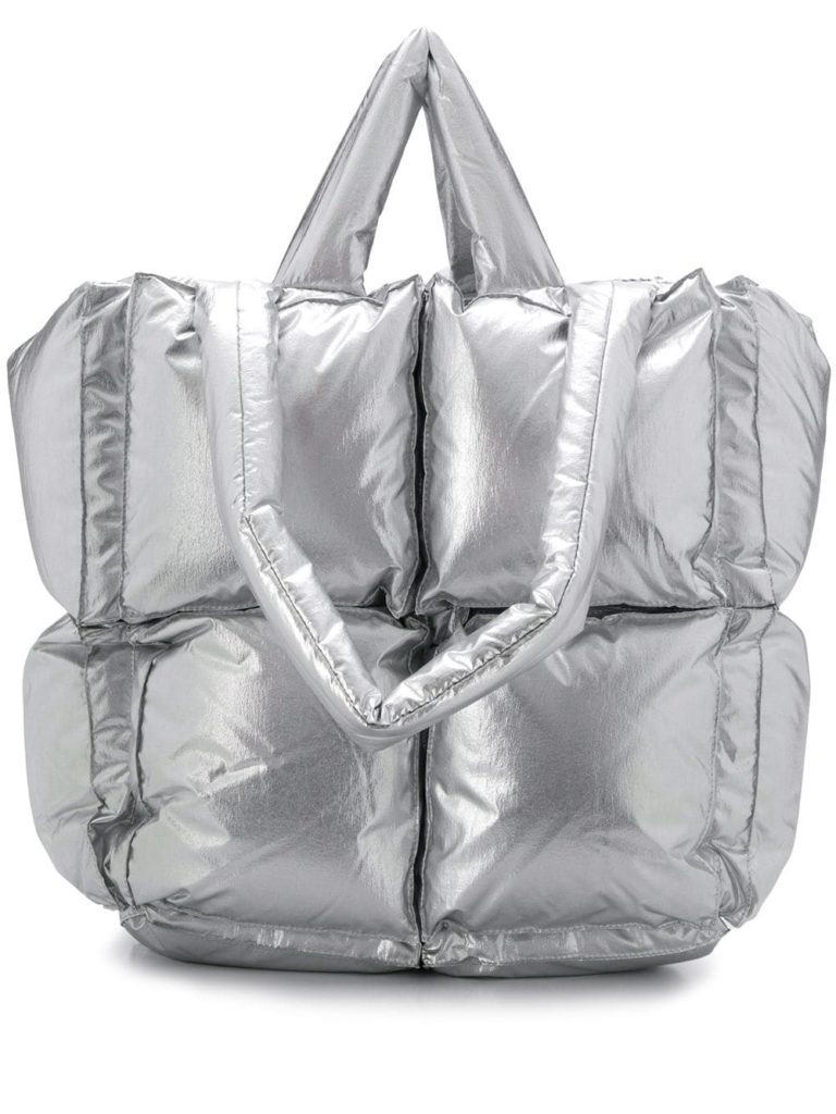 farfetch Off White padded square tote