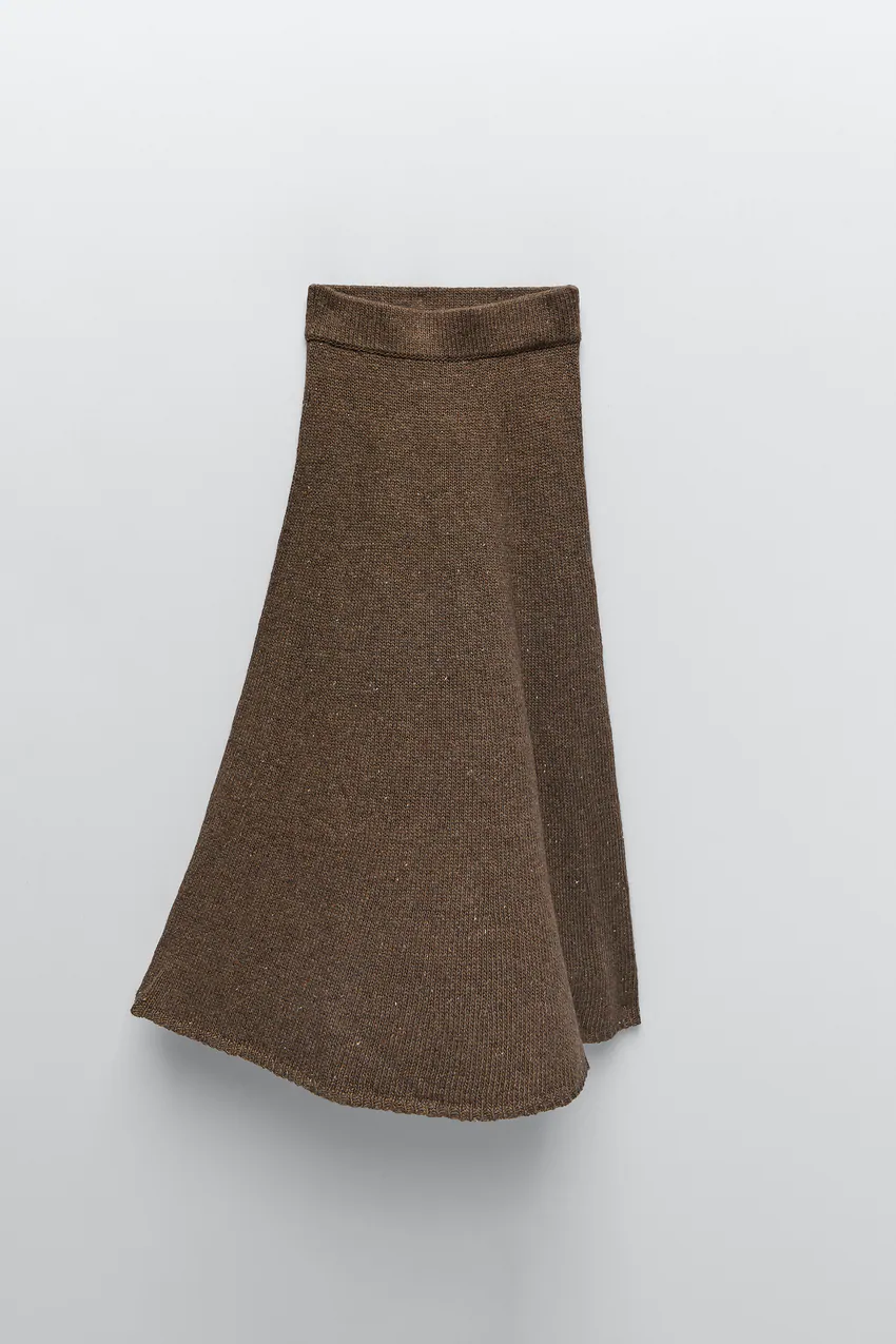 heathered knit skirt