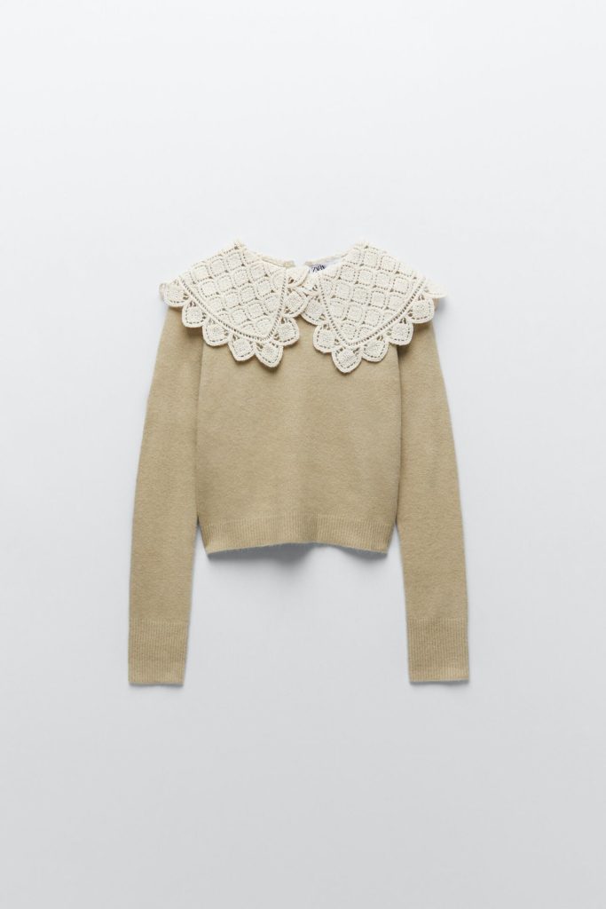 combination knit sweater