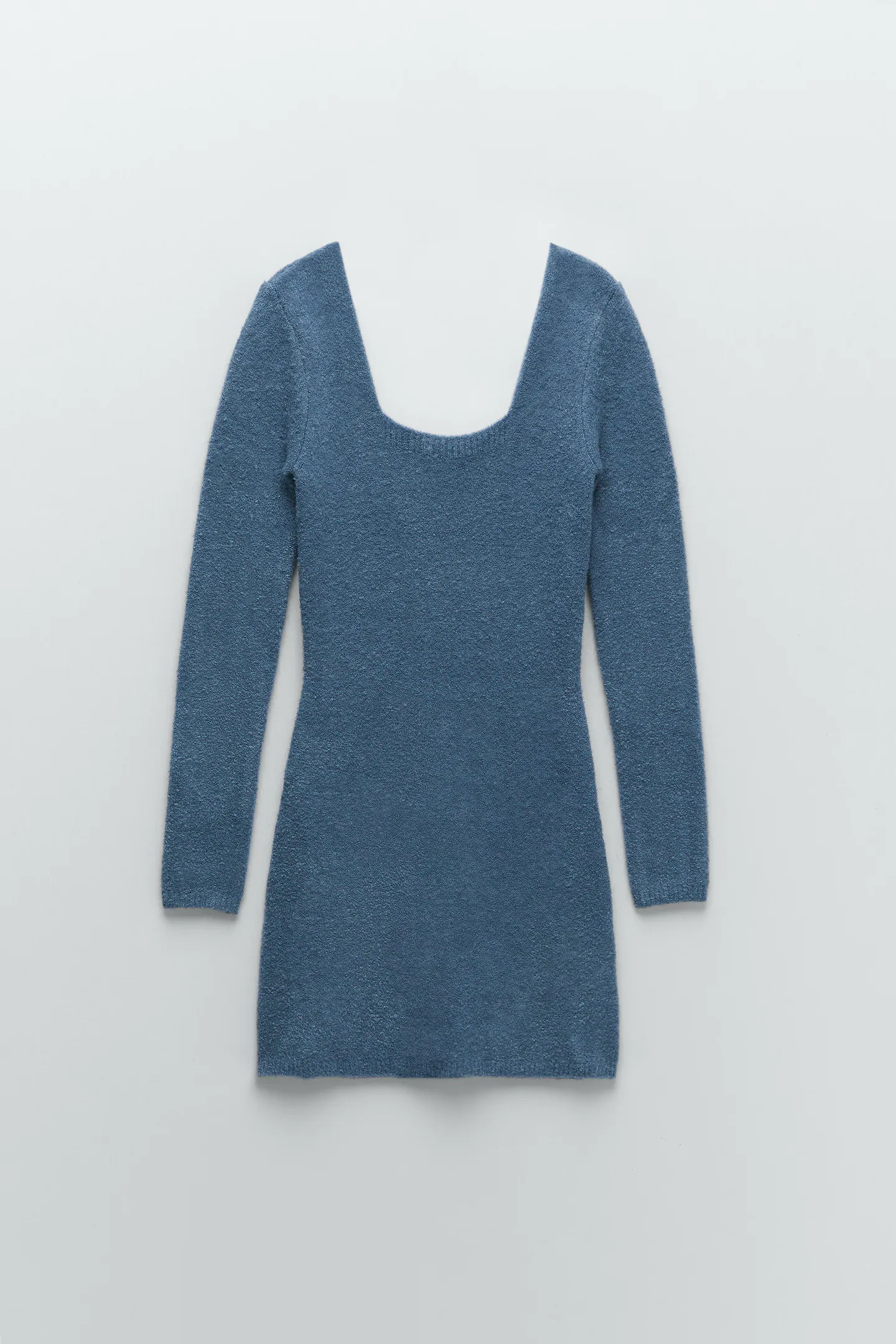 knit midi dress blue