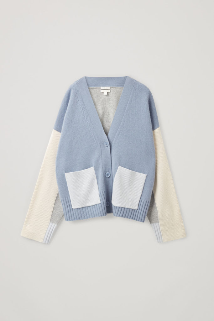 contrasting panel cardigan