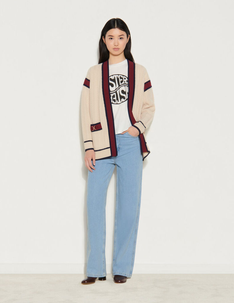 sandro paris knit cardigan