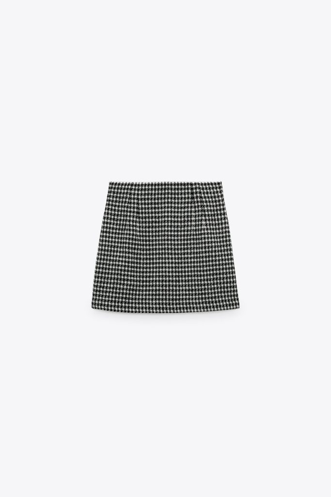 textured weave mini skirt