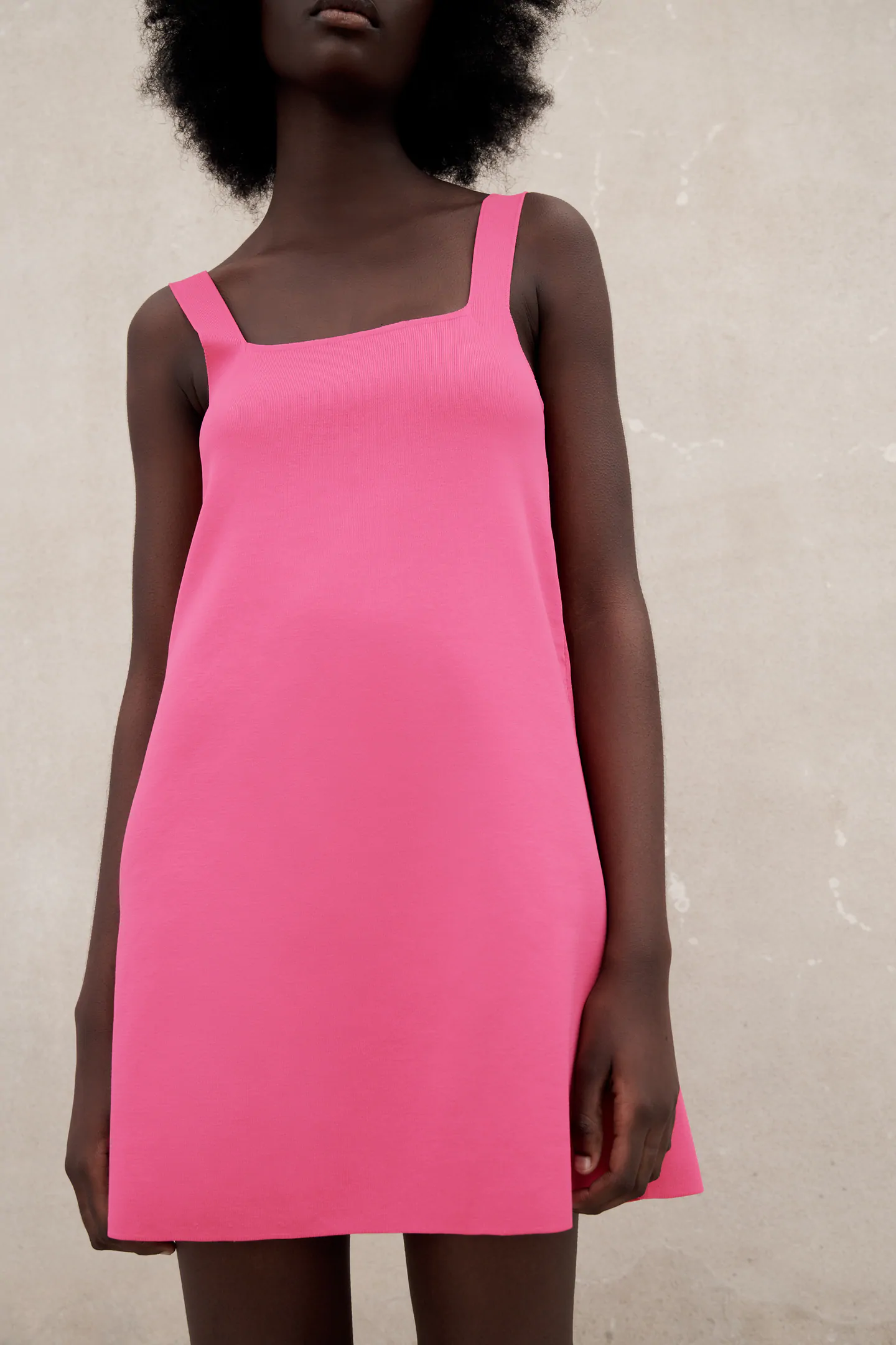 bubblegum pink strappy dress