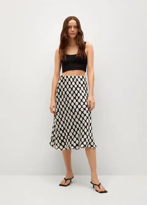 geometric print skirt