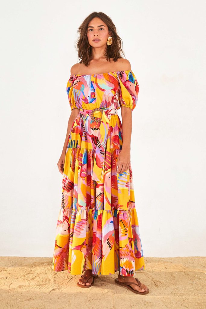 Farm Rio Neon Macaws Maxi Dress 1