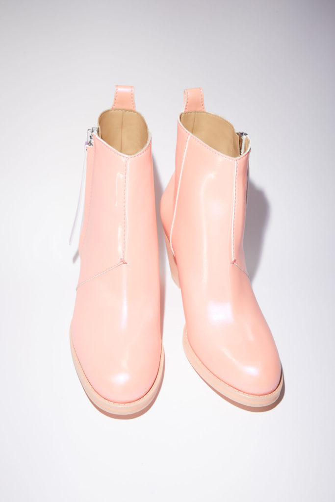 Acne Studios Faux leather boots pink