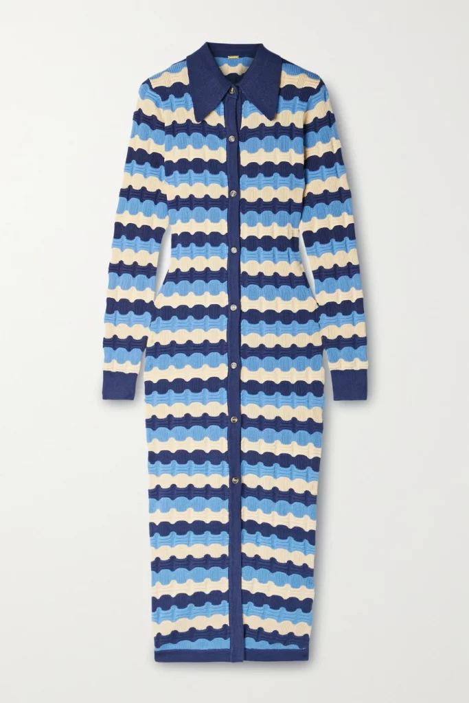 Dodo Bar Damien Jacquard Knit Midi Dress