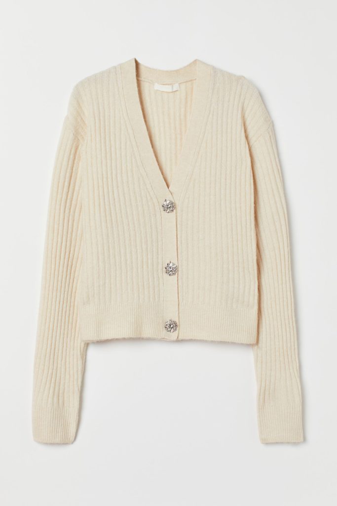 H M Ribbed Knit Cardigan