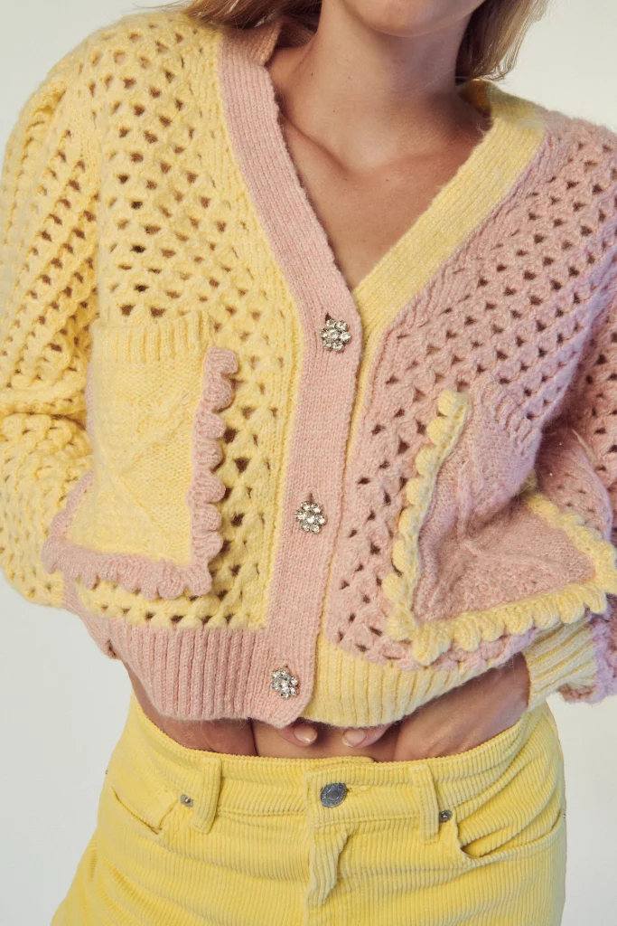 Zara Jewel Button Knit Cardigan