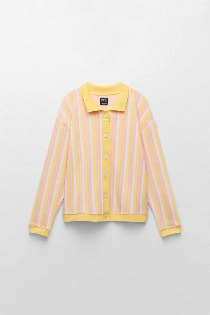 Zara Striped Jacquard Jacket