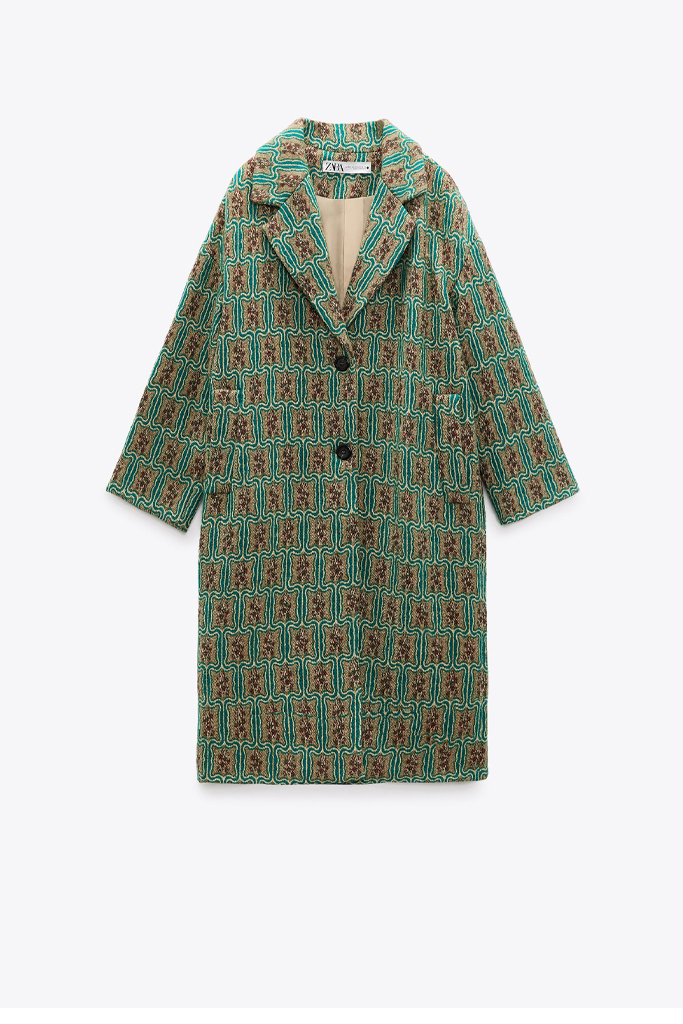 Zara Jacquard knit coat