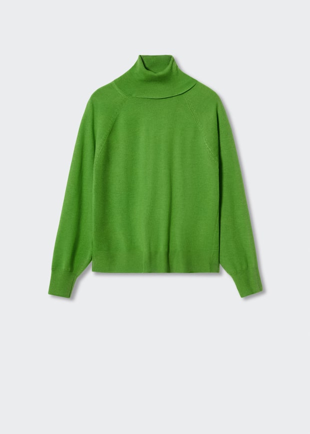 Mango Turtleneck Knitted Cardigan