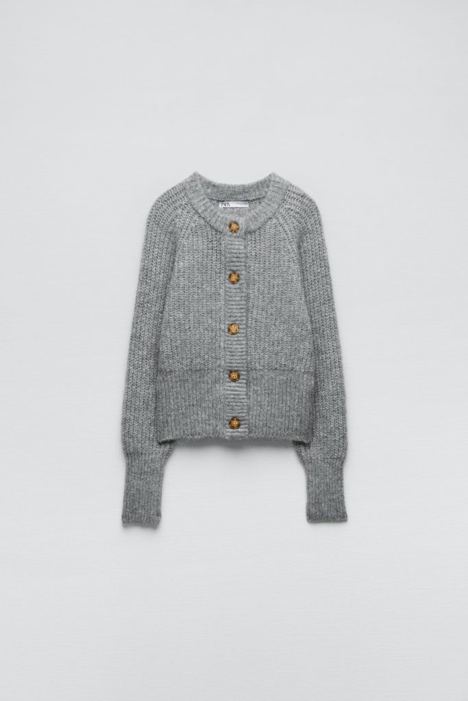 Ribbed Knit Jacket Zara