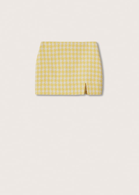 Mango Check Tweed Skirt